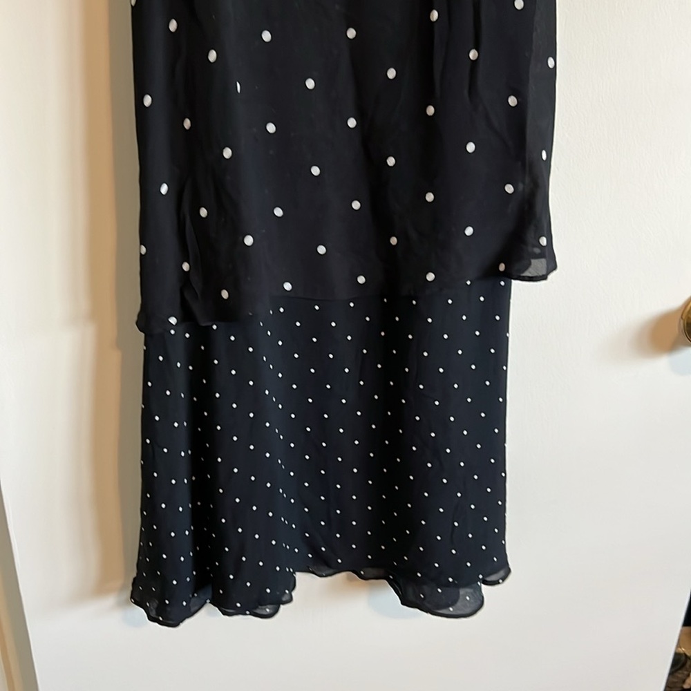 Anine Bing Black and White Polka Dot Midi Dress - Picture 4 of 8